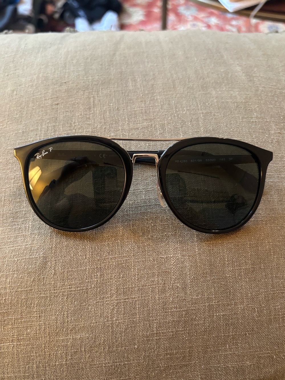 Ray-Ban Black Frame Sunglasses with Dark Lenses with Case